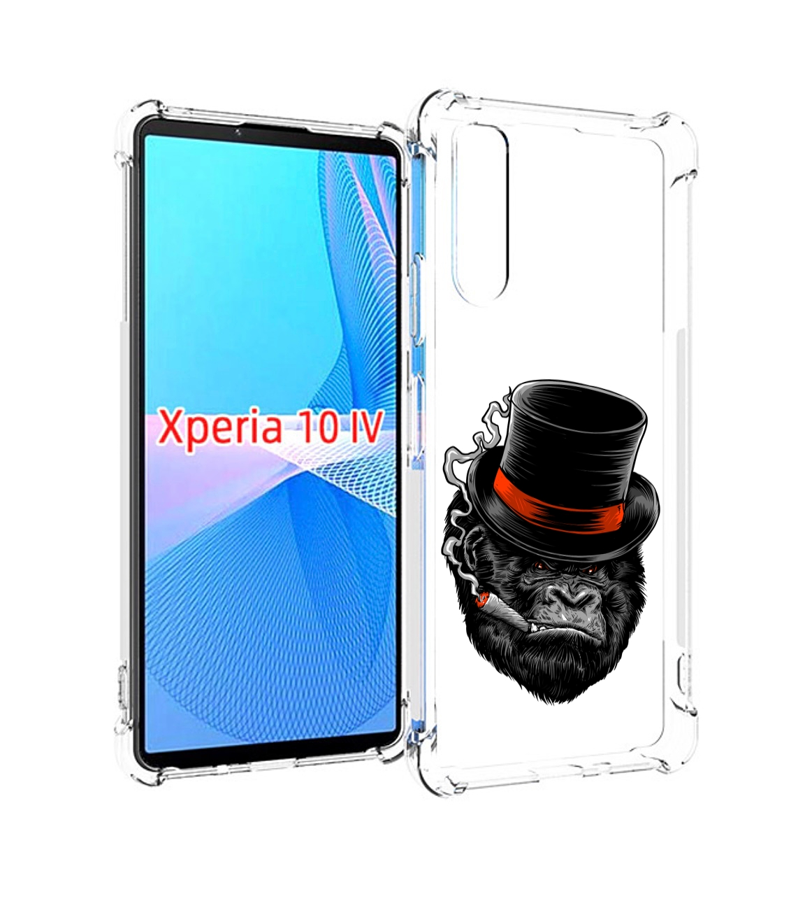 

Чехол MyPads дизайнерская горилла для Sony Xperia 10 IV (10-4), Прозрачный, Tocco