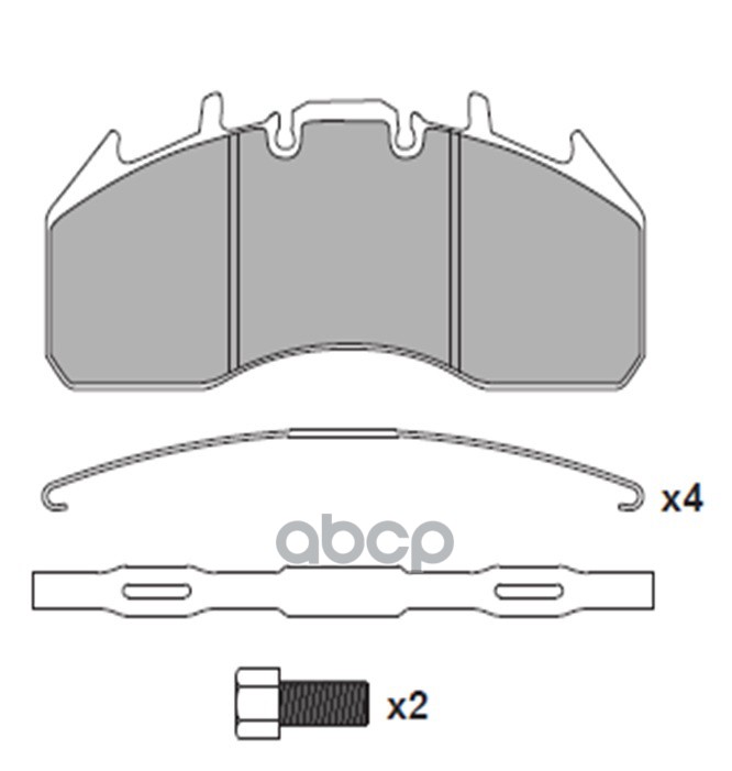 Колодки тормозные WVA29174/29204/29226/29273 c р/к, перед диск. тормоз Meritor R 31010003