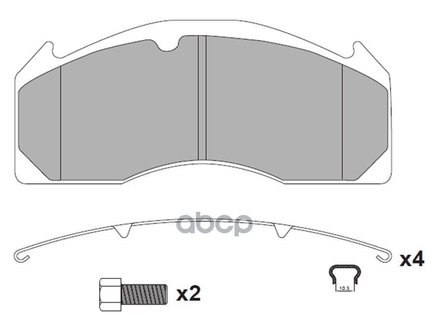 Колодки тормозные WVA29125 c р/к , перед/зад дисковый тормоз Meritor D-Duco Volv 31010006