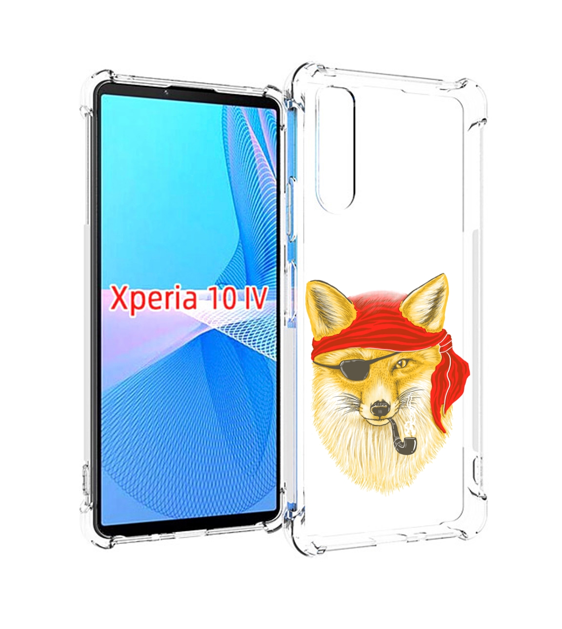

Чехол MyPads лиса-пират для Sony Xperia 10 IV (10-4), Прозрачный, Tocco