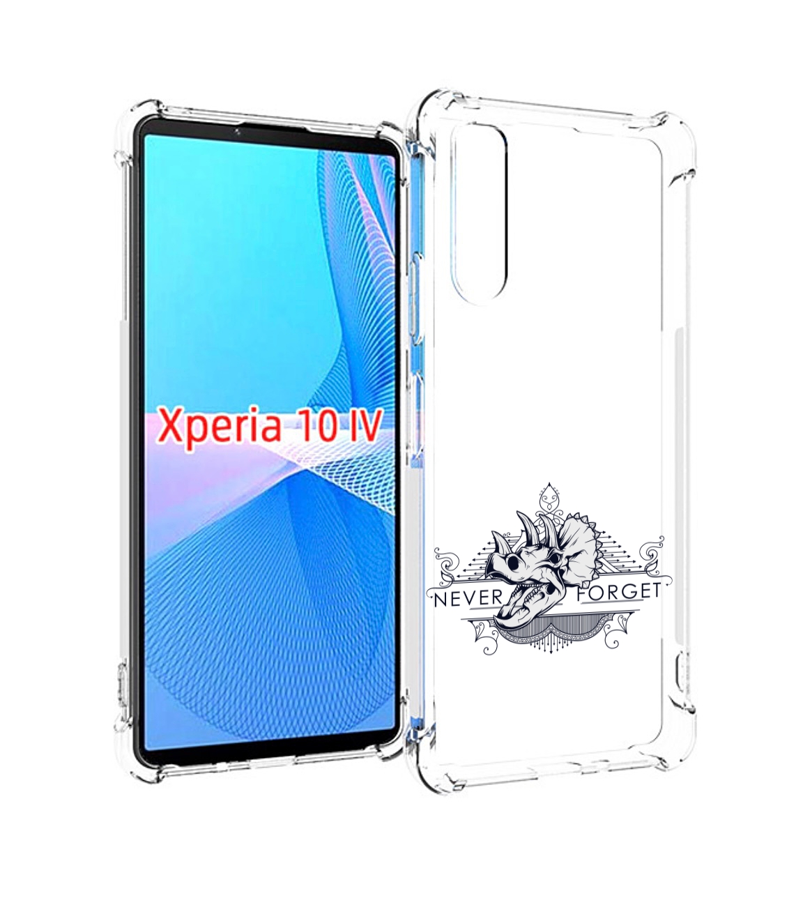 

Чехол MyPads логотип носорога никогда не забуду для Sony Xperia 10 IV (10-4), Прозрачный, Tocco