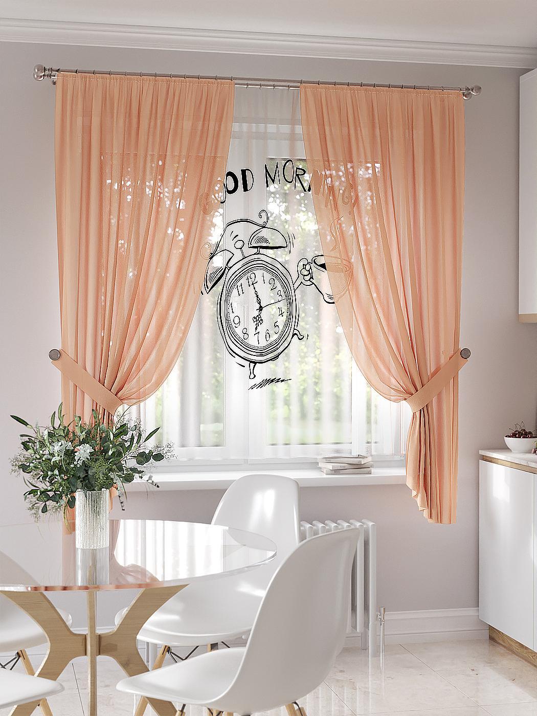 

Комплекты штор AT HOME Элинтес высота 180 см, ширина 145 см, Белый, 550089
