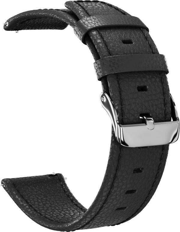 

Ремешок кожаный GSMIN Cobalt 22 для Samsung Galaxy Watch 3 45мм (Черный)