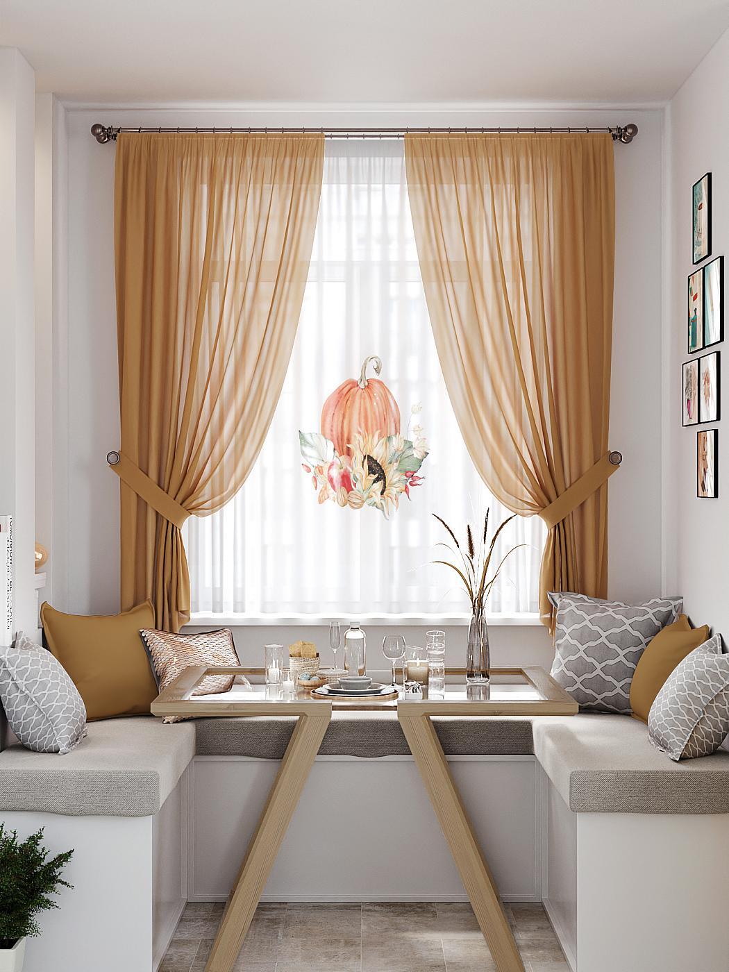 

Комплекты штор AT HOME Пампинс высота 180 см, ширина 145 см, Белый, 550259