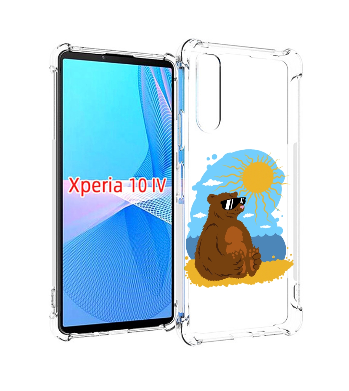 Чехол MyPads медведь на чиле для Sony Xperia 10 IV (10-4)