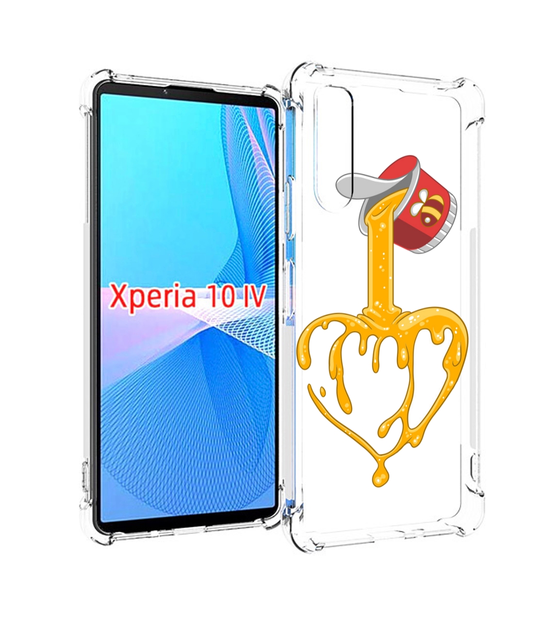 

Чехол MyPads медовое сердце для Sony Xperia 10 IV (10-4), Прозрачный, Tocco