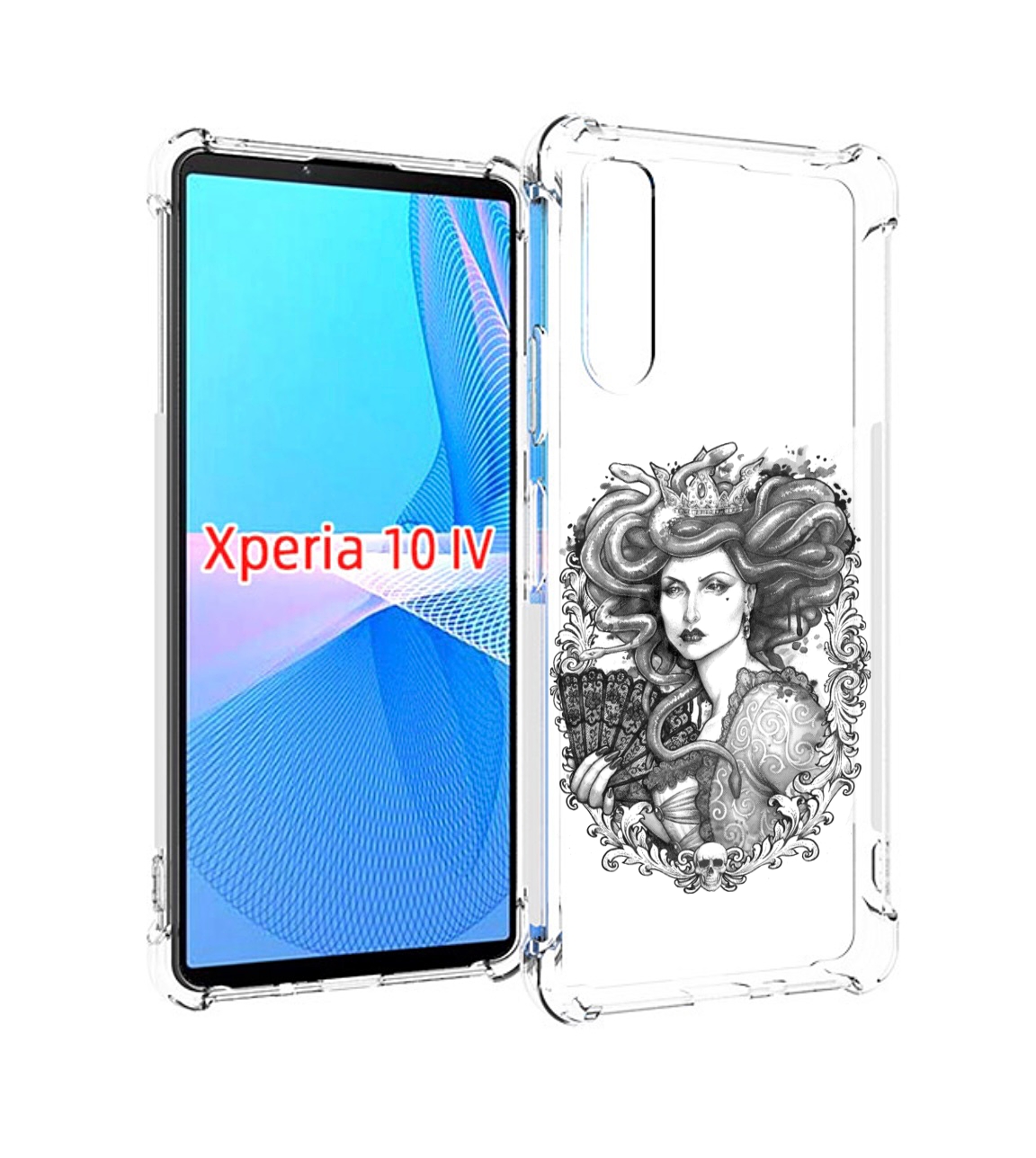 

Чехол MyPads медуза черно белый для Sony Xperia 10 IV (10-4), Прозрачный, Tocco