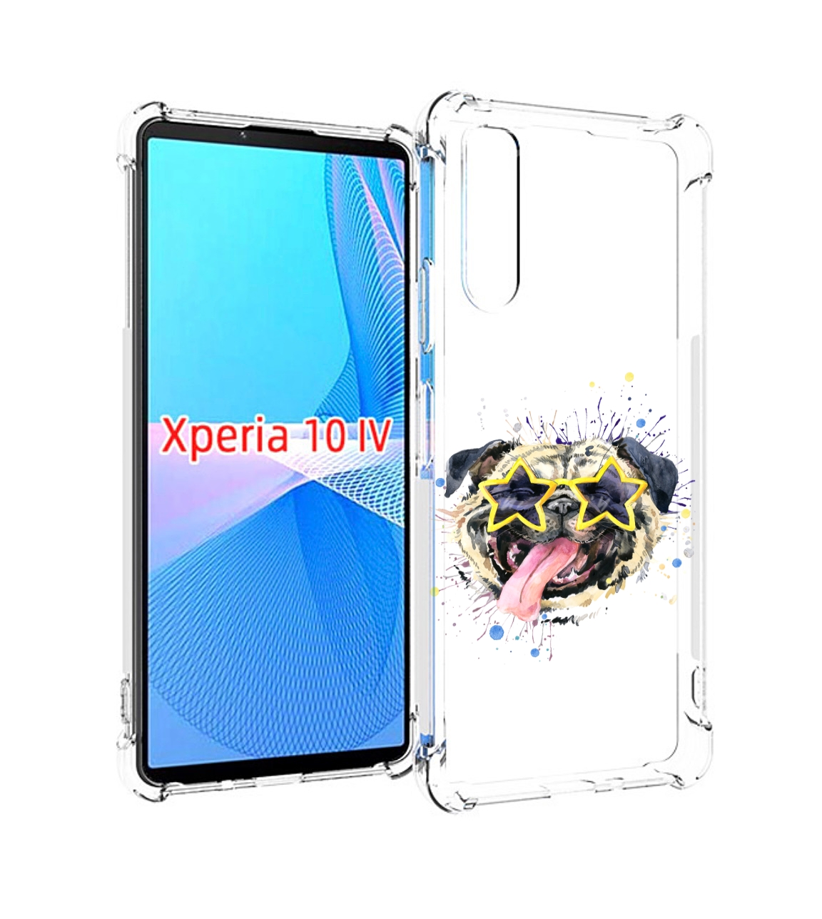 фото Чехол mypads мопс боксер для sony xperia 10 iv (10-4)