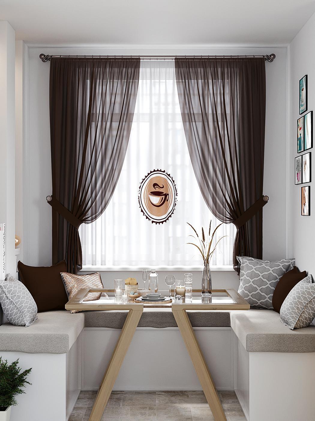 

Комплекты штор AT HOME Нокмирс высота 180 см, ширина 145 см, Белый, 550315