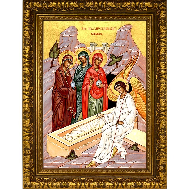 

Жёны-мироносицы у Гроба Господня. Икона на холсте