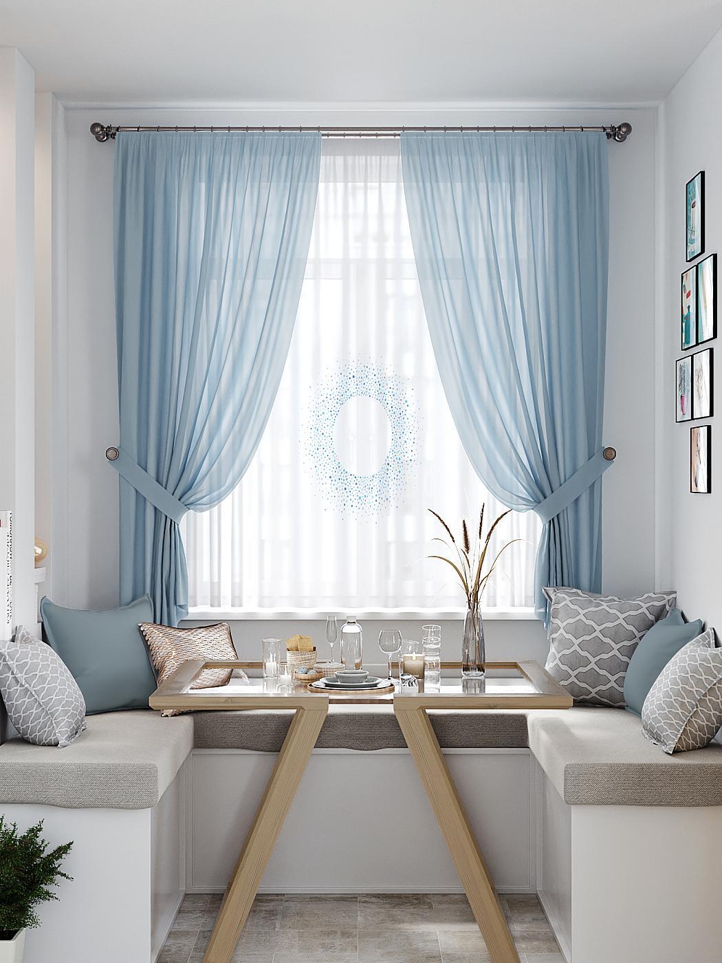 

Комплекты штор AT HOME Нармикс высота 180 см, ширина 145 см, Белый, 550391