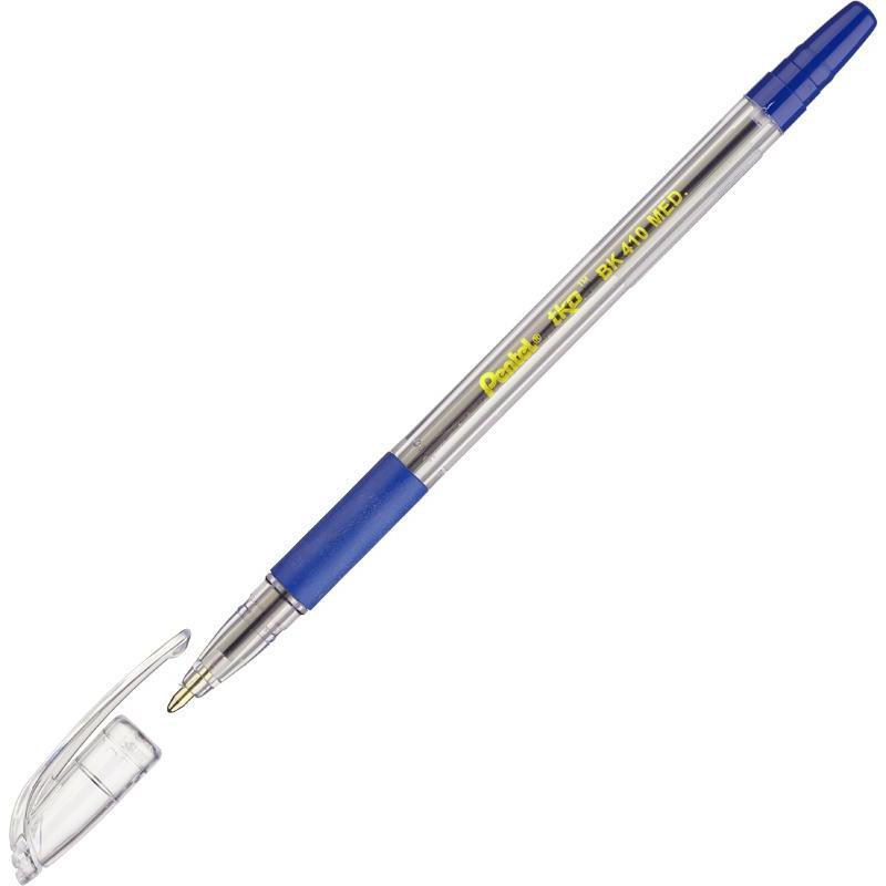 

Ручка шариковая Pentel TKO 0.35мм, синий цвет чернил, масляная основа, резиновый упор
