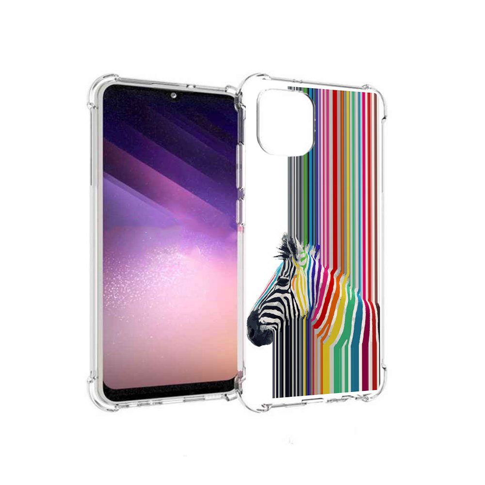

Чехол MyPads Tocco для Samsung Galaxy A03 радужная зебра (PT226903.537.565), Прозрачный, Tocco