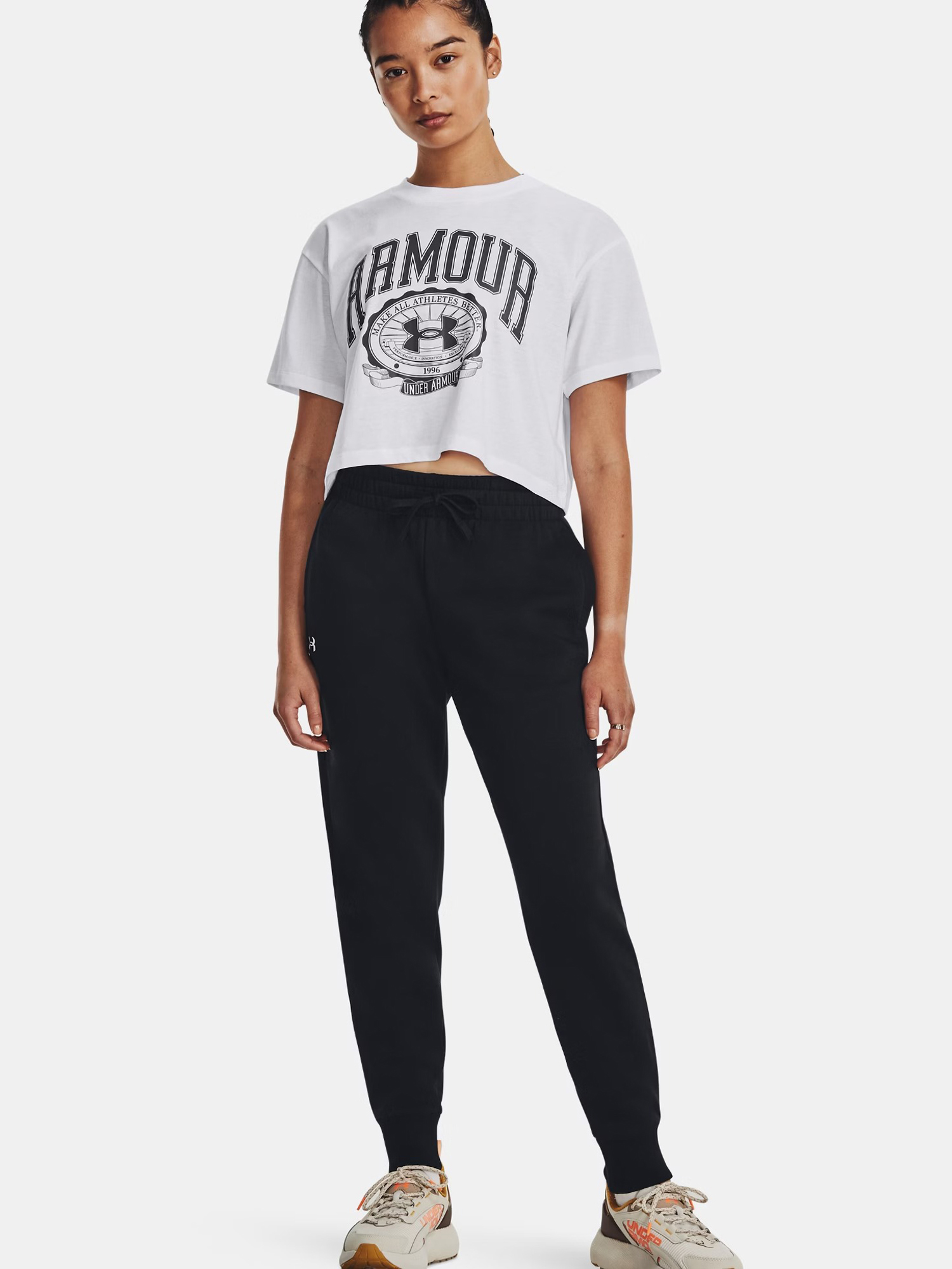

Брюки женские Under Armour Rival Fleece Jogger 1379438-001 черные XL, Черный, Rival Fleece Jogger