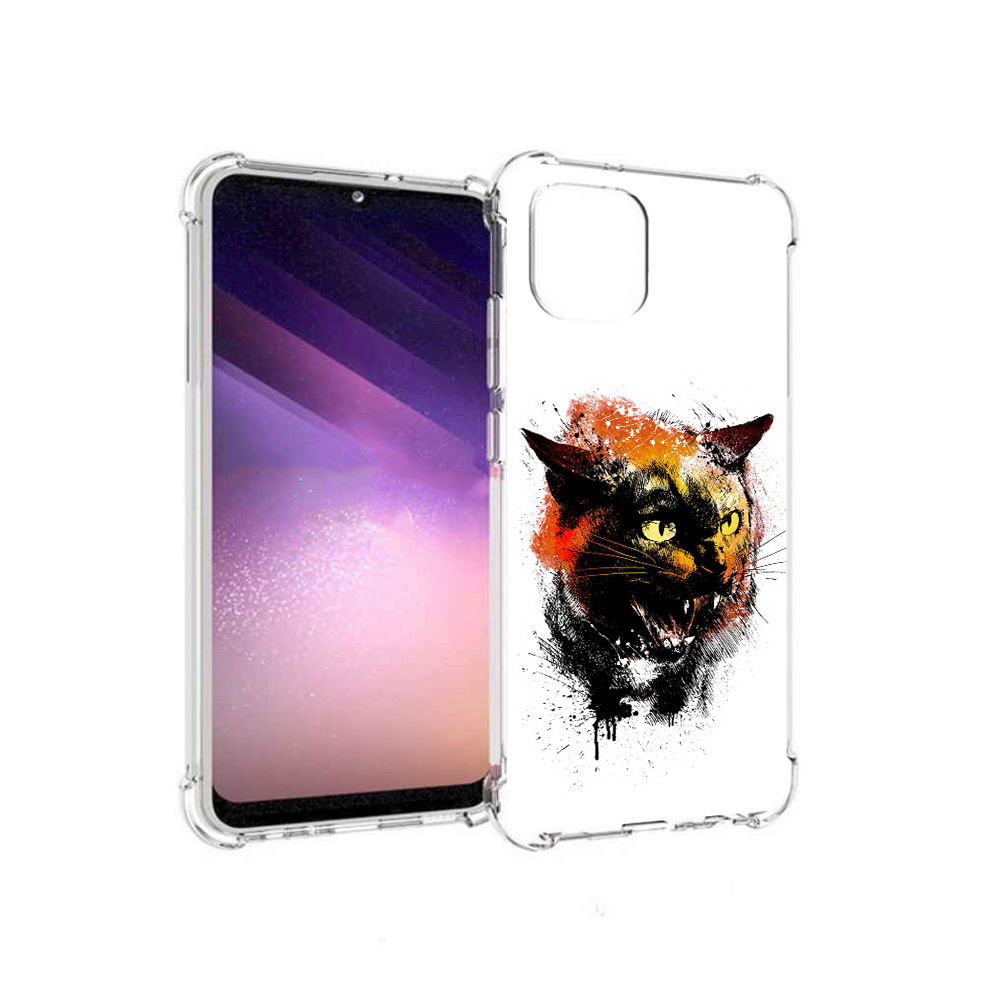 

Чехол MyPads Tocco для Samsung Galaxy A03 сиамский кот (PT226903.537.598), Прозрачный, Tocco