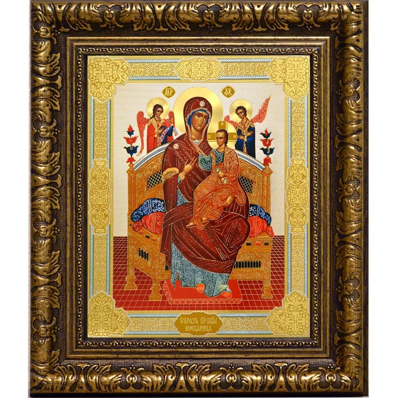 

Всецарица. Икона Божьей Матери в раме. 23 х 28 см