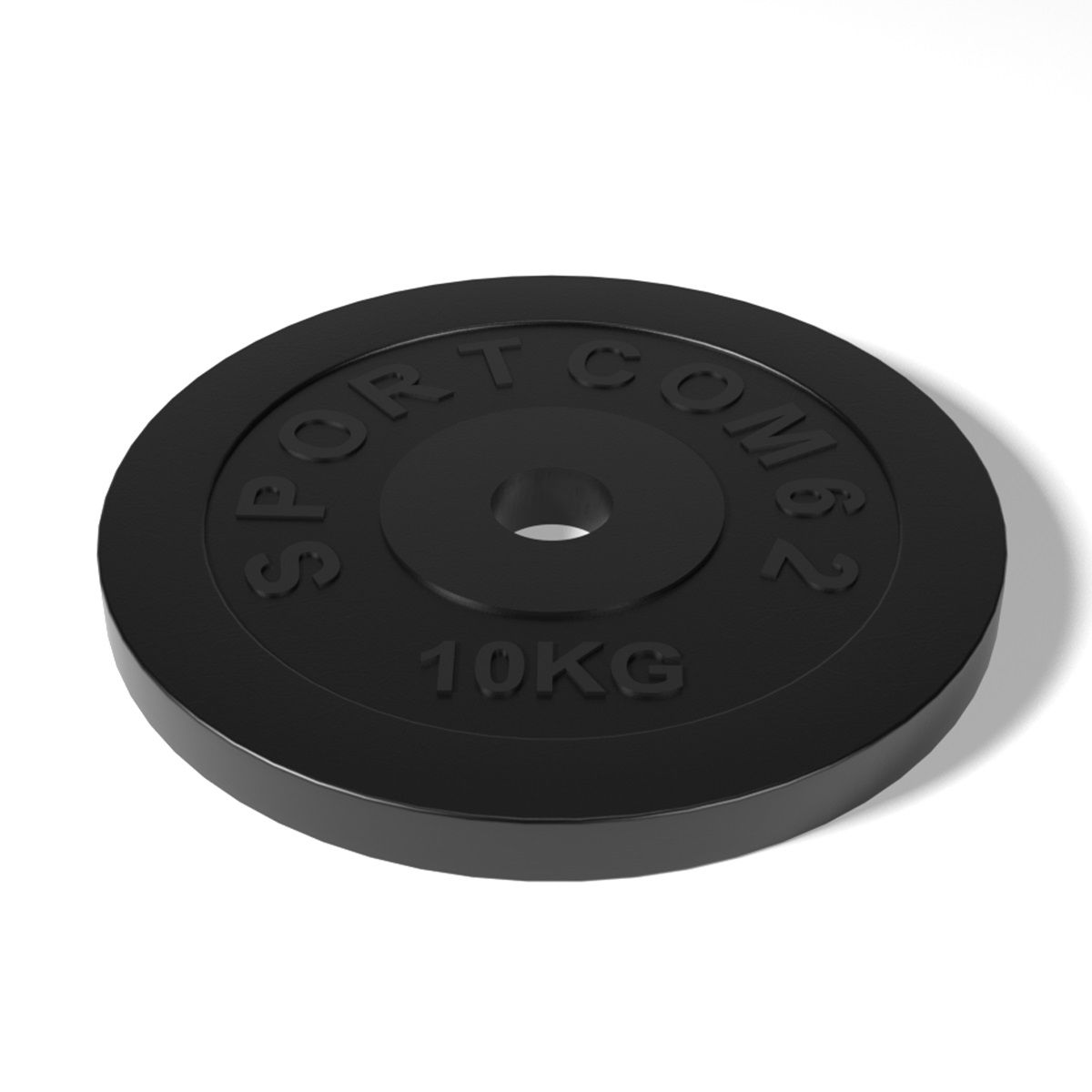 Sportcom Диск обрезиненный черный Спортком d-26 10 кг (Стальная втулка) 1122146