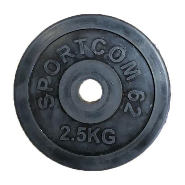 

Sportcom Диск обрезиненный черный Спортком d-26 2,5 кг 1122142