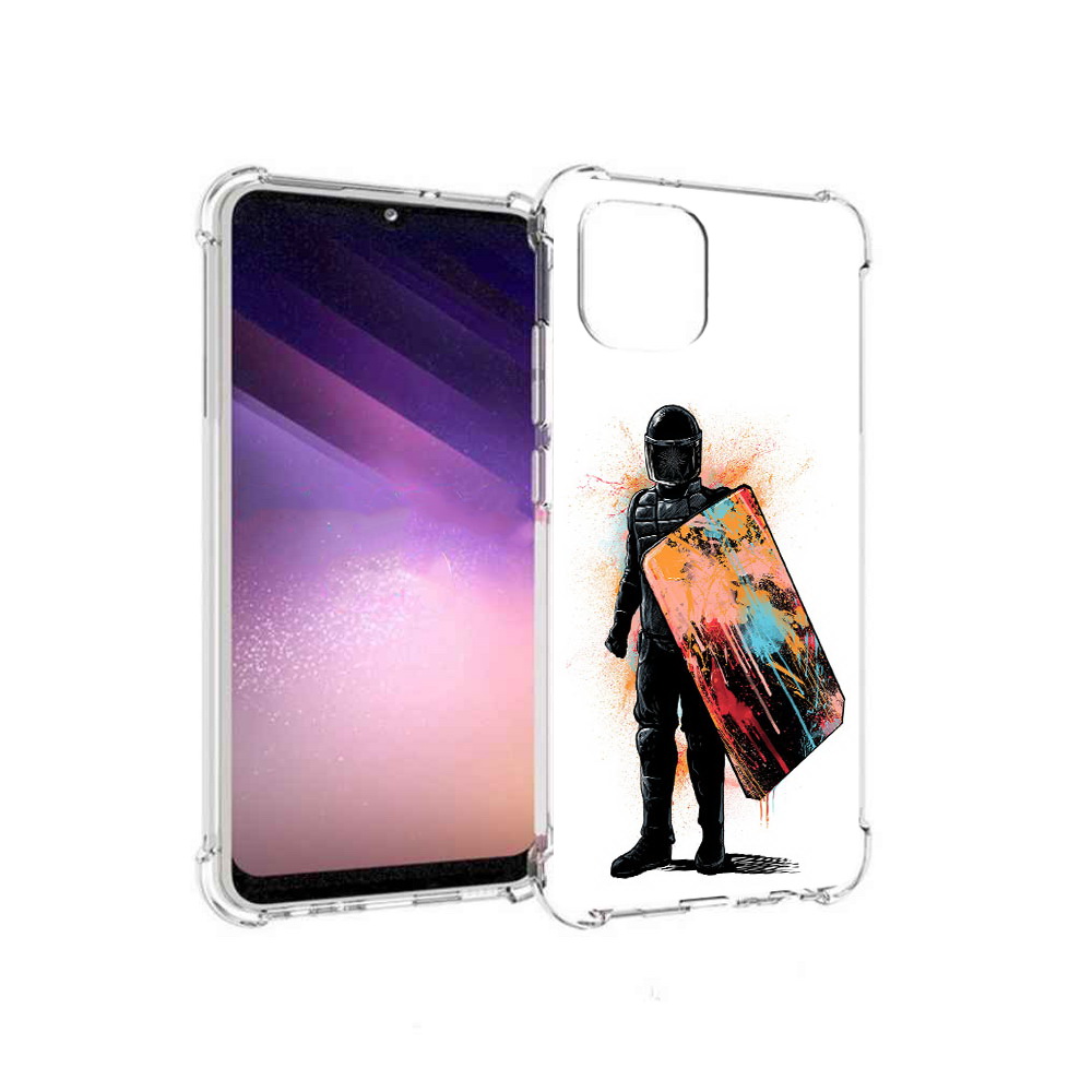 

Чехол MyPads Tocco для Samsung Galaxy A03 солдат с красочным щитом (PT226903.537.614), Прозрачный, Tocco