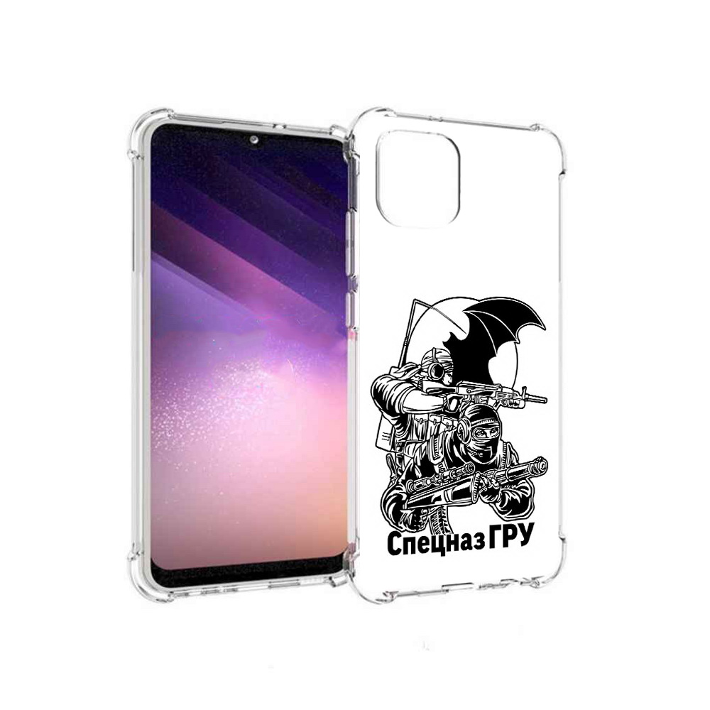 

Чехол MyPads Tocco для Samsung Galaxy A03 спецназ гру (PT226903.537.618), Прозрачный, Tocco