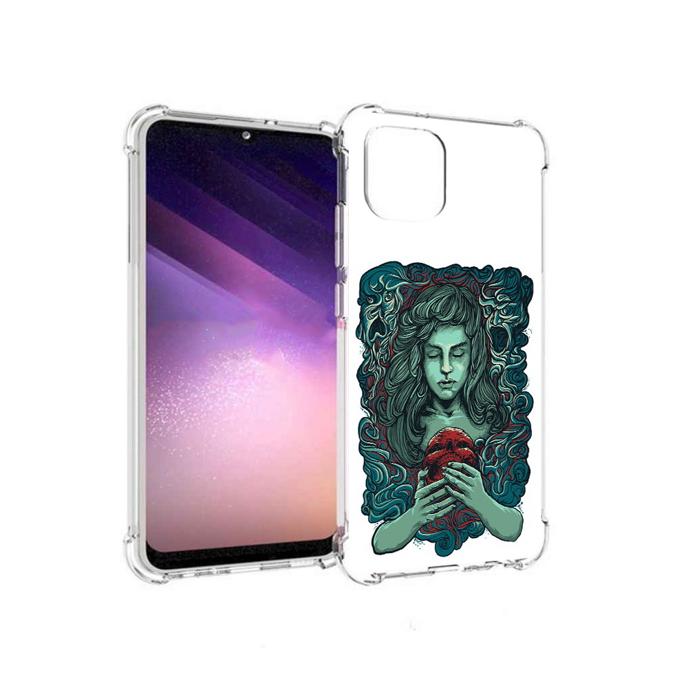 

Чехол MyPads Tocco для Samsung Galaxy A03 спящая девушка (PT226903.537.619), Прозрачный, Tocco