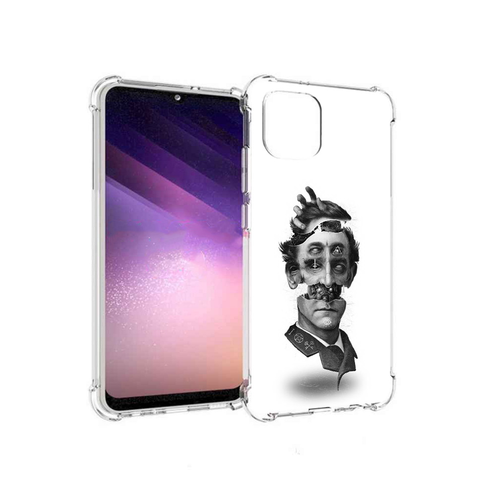 

Чехол MyPads Tocco для Samsung Galaxy A03 страшное лицо абстракция (PT226903.537.628), Прозрачный, Tocco
