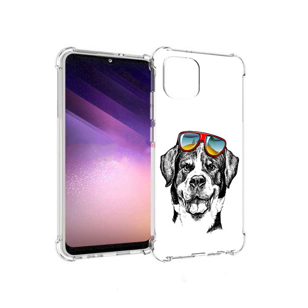 

Чехол MyPads Tocco для Samsung Galaxy A03 счастливая собака (PT226903.537.631), Прозрачный, Tocco