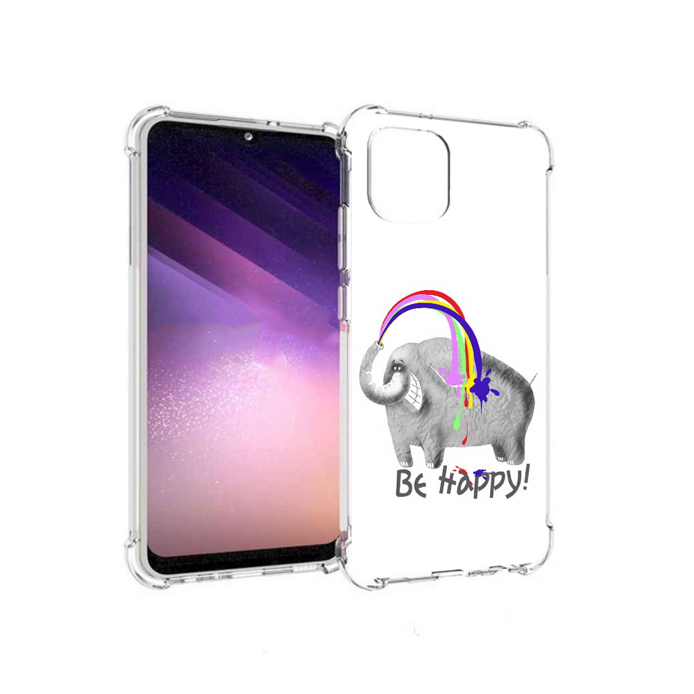 

Чехол MyPads Tocco для Samsung Galaxy A03 счастливый слон (PT226903.537.632), Прозрачный, Tocco