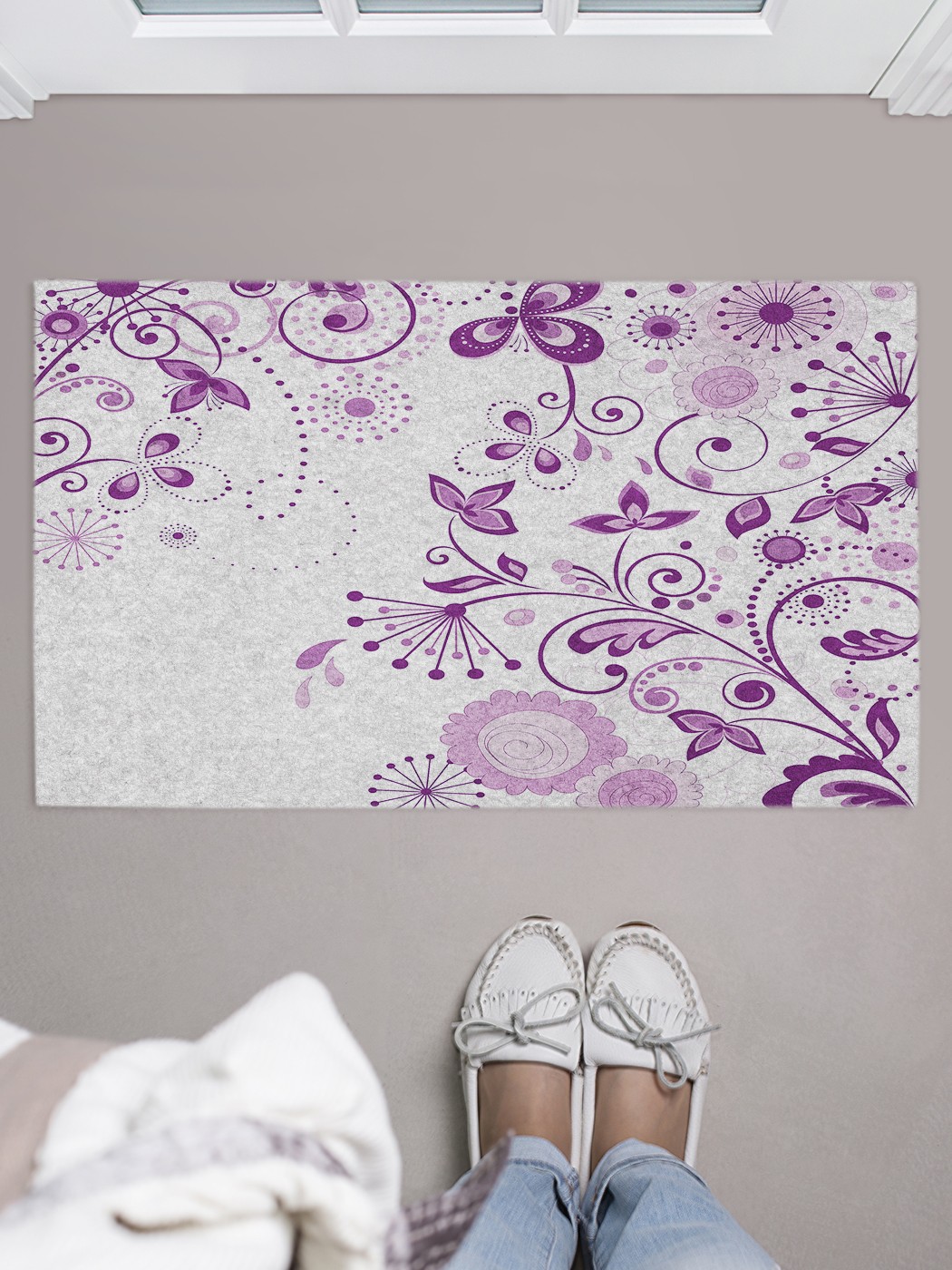 

Придверный коврик в прихожую для обуви, на резиновой основе, 75x45 см door_50409 JoyArty