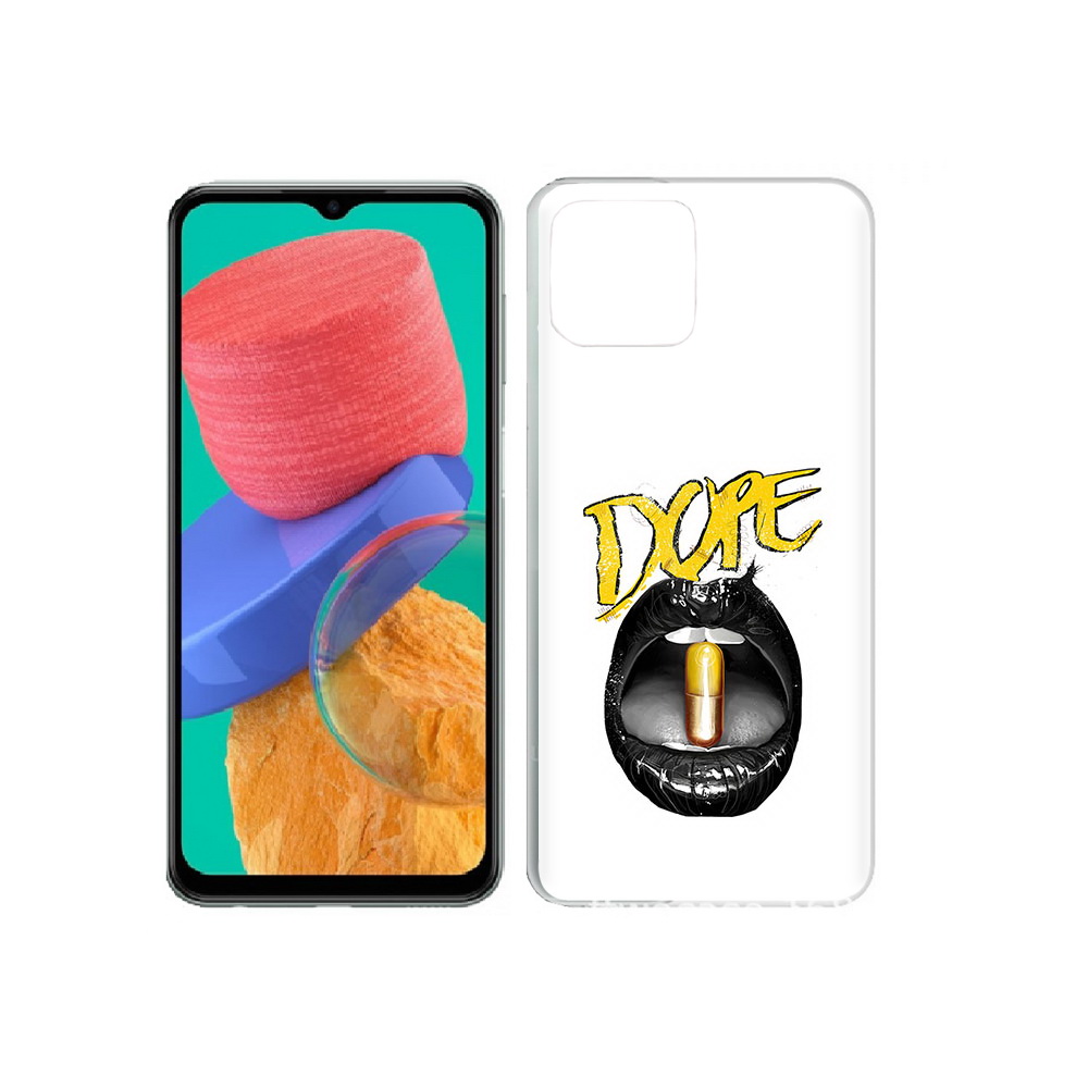 

Чехол MyPads Tocco для Samsung Galaxy M33 губы (PT227322.603.303), Прозрачный, Tocco
