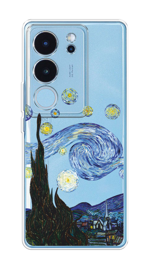 

Чехол на Vivo V29 5G "Ночь Ван Гога", Голубой;синий;черный, 269350-1