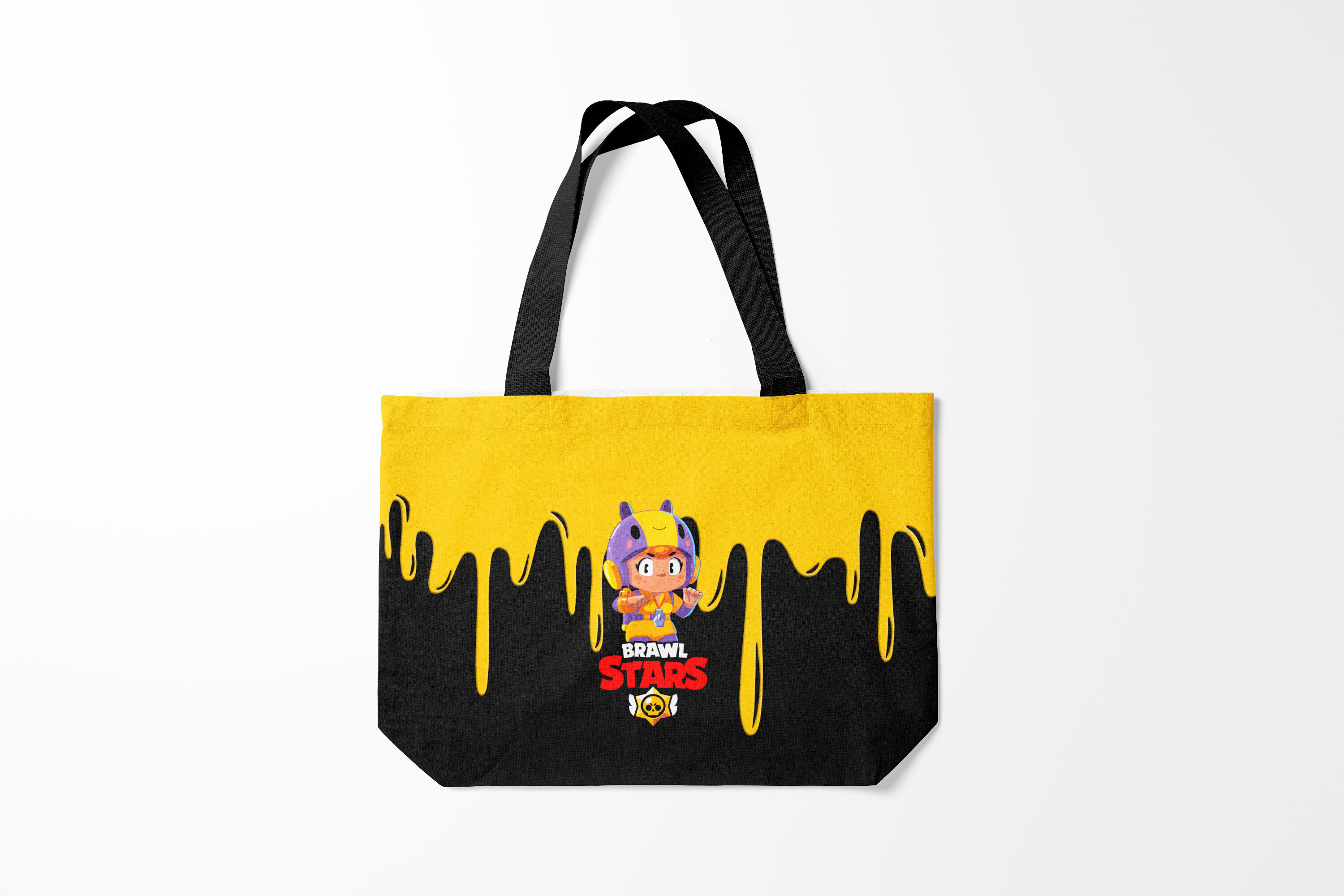 

Сумка шoппер унисекс Burnettie Brawl Stars BEA., черный; желтый, Brawl Stars BEA.