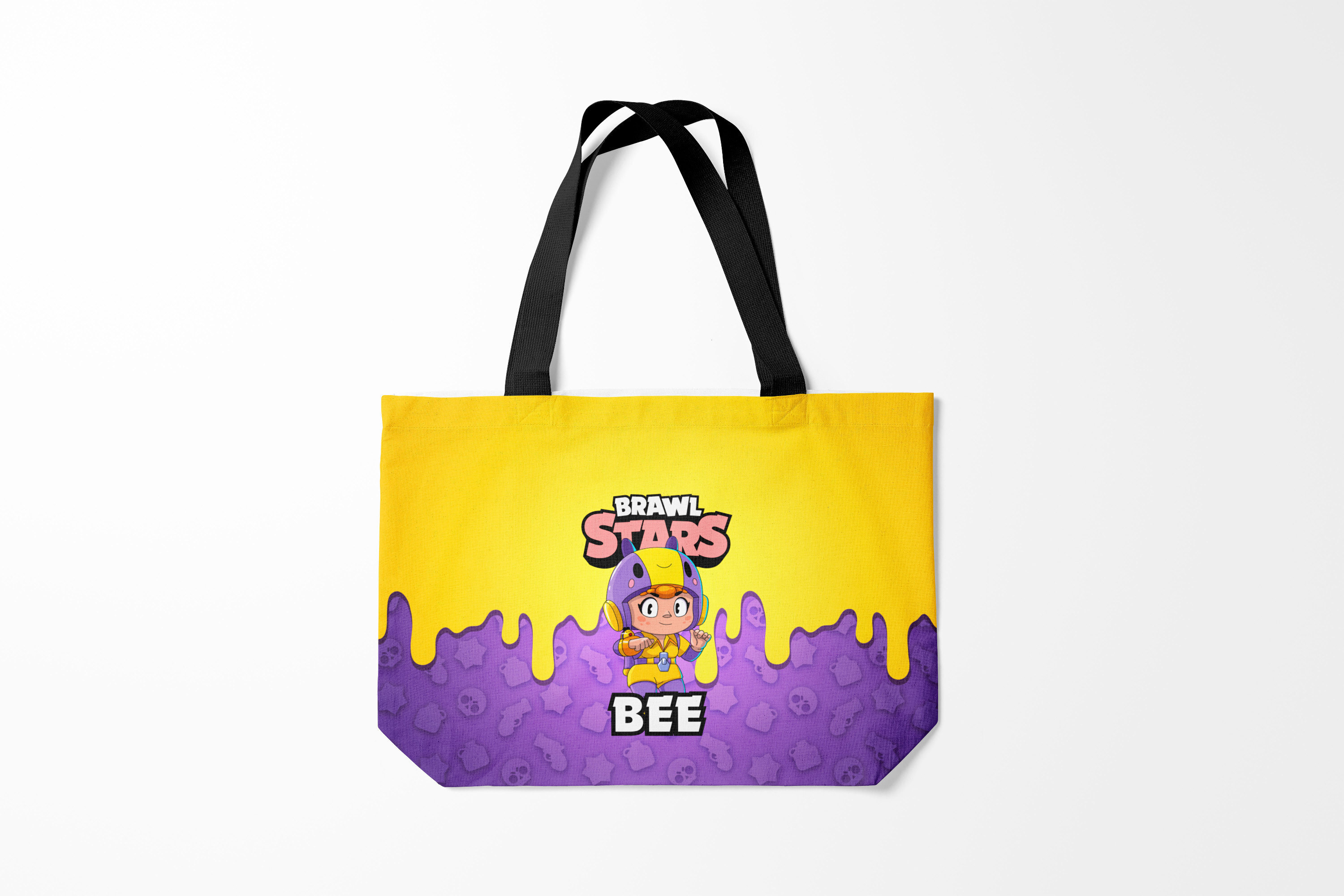 

Сумка шoппер унисекс Burnettie Brawl Stars BEA, желтый; фиолетовый, Brawl Stars BEA