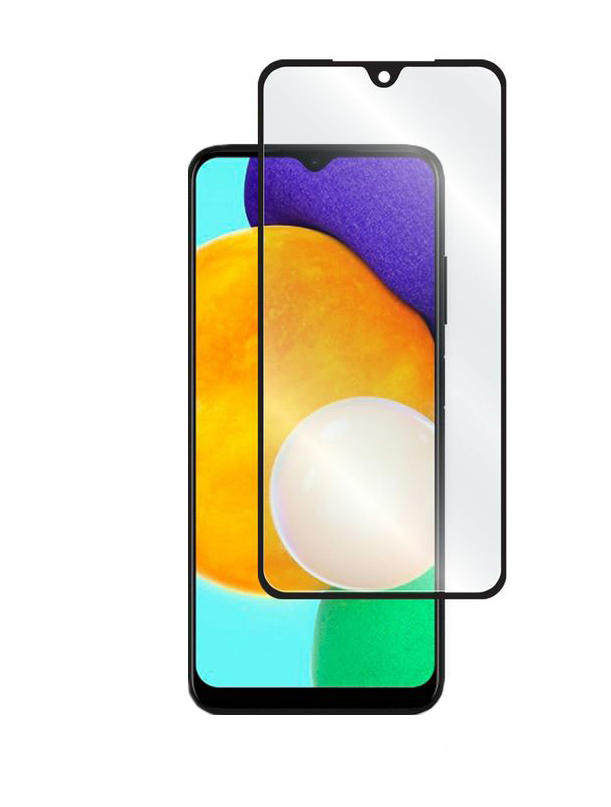 

Стекло защитное 2.5D FG LuxCase для Samsung Galaxy A03s, Прозрачное, 0,33 мм, Чёрная рамка