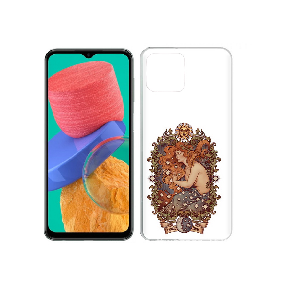 

Чехол MyPads Tocco для Samsung Galaxy M33 звездная девушка абстракция (PT227322.603.351), Прозрачный, Tocco