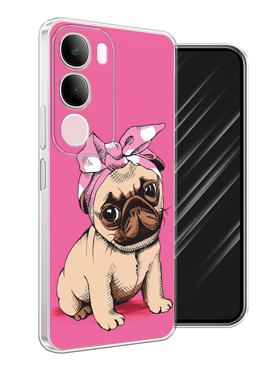 

Чехол Awog на Vivo Y19s "Dog Pin-Up", Розовый;бежевый, 2612350-1