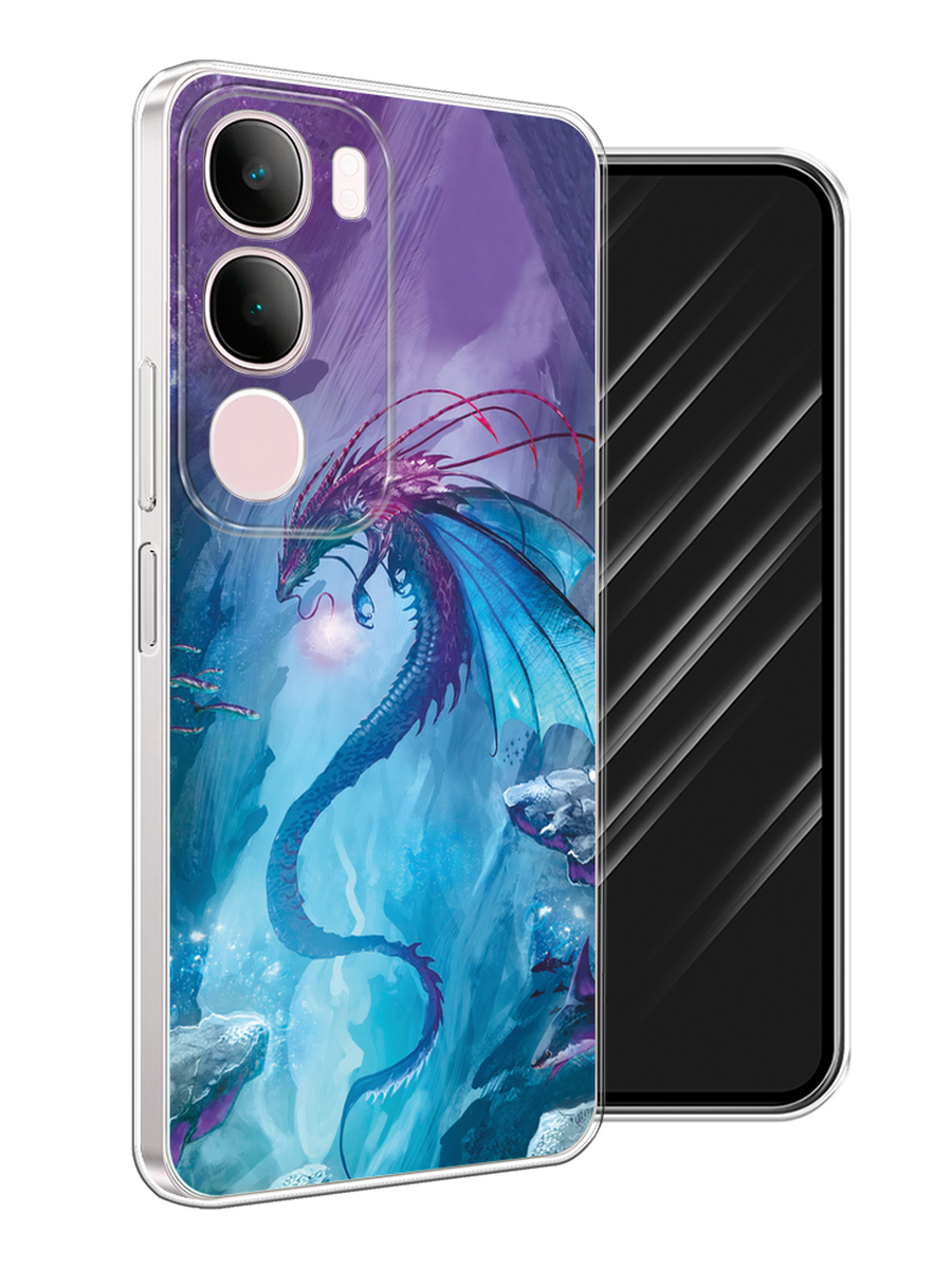 

Чехол Awog на Vivo Y19s "Водный дракон", Голубой;фиолетовый;синий, 2612350-1