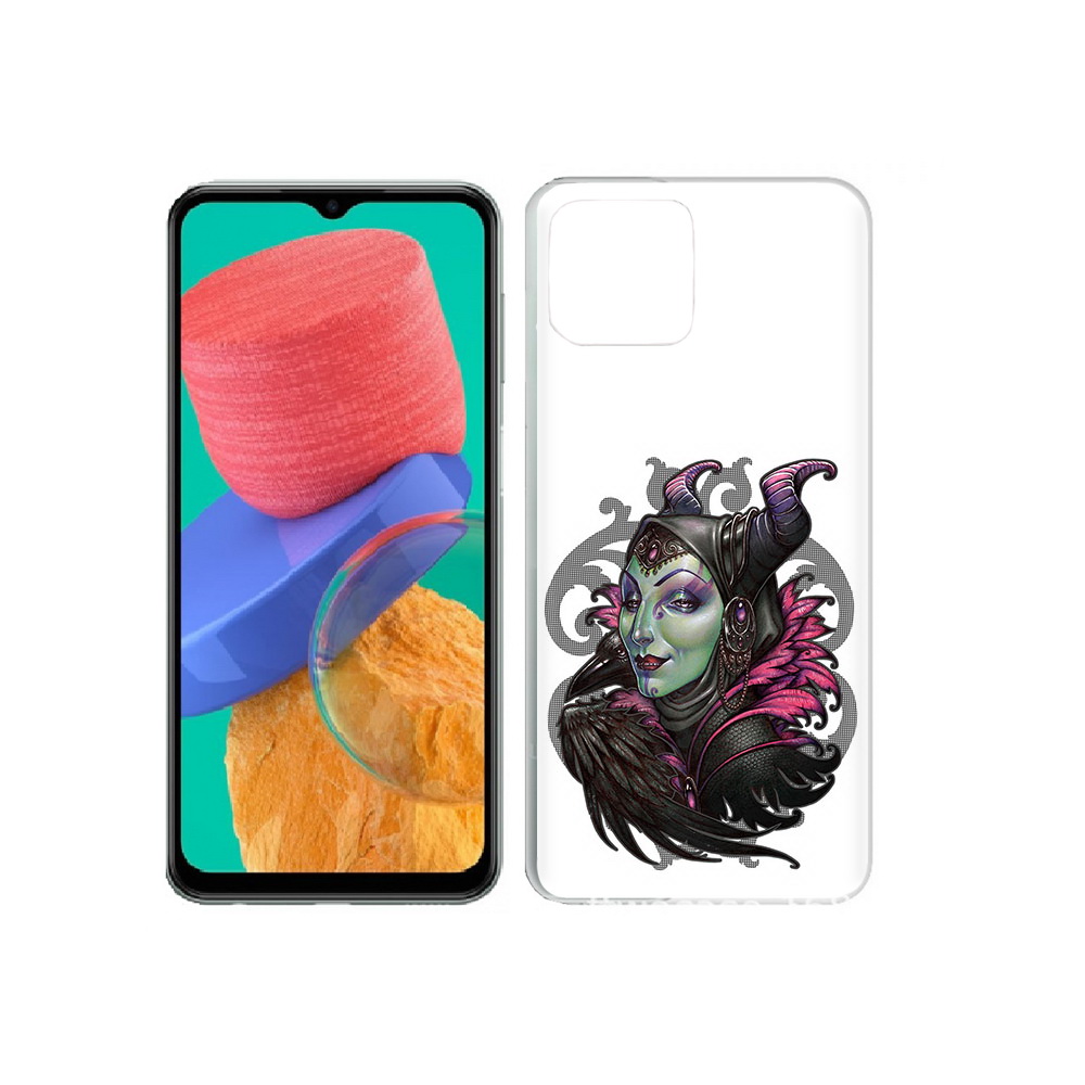 

Чехол MyPads Tocco для Samsung Galaxy M33 зеленая девушка с вороном (PT227322.603.357), Прозрачный, Tocco