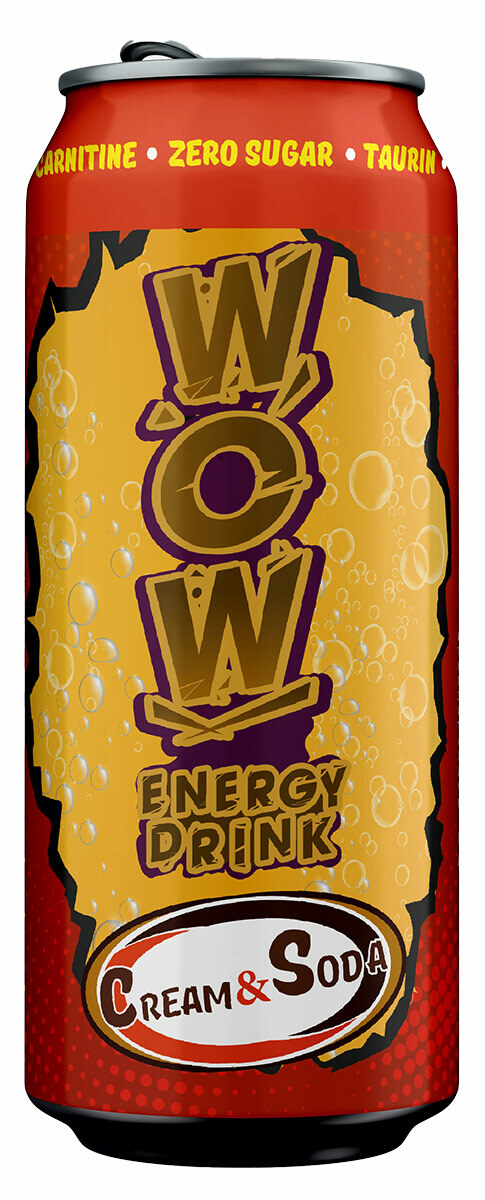 фото Wow energy drink 0,5 л cream & soda мини-набор 6 шт.