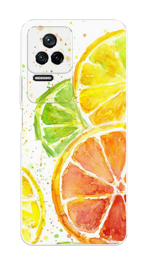 

Чехол на Poco F4/Redmi K40S "Цитрусовые", Белый;желтый;красный;зеленый, 314650-1