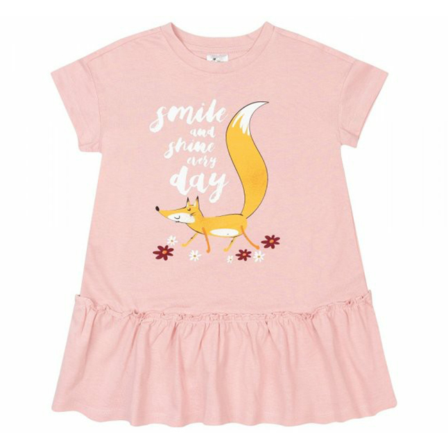 

Платье для девочки Palloncino Foxes розовое р 104, Розовый