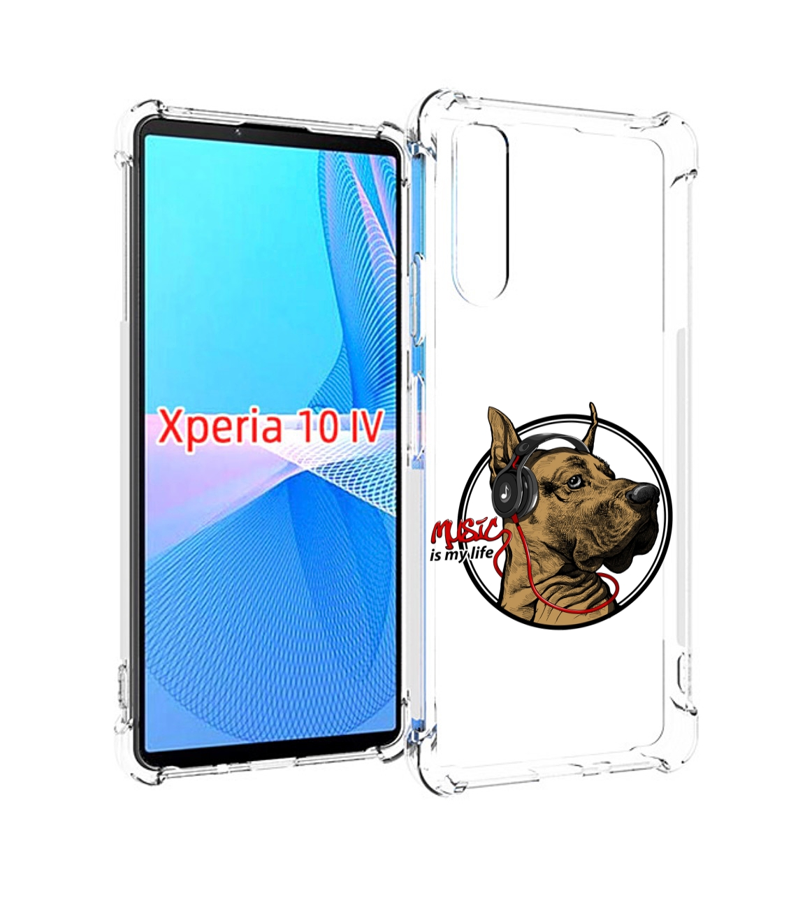 

Чехол MyPads музыкальная собака для Sony Xperia 10 IV (10-4), Прозрачный, Tocco