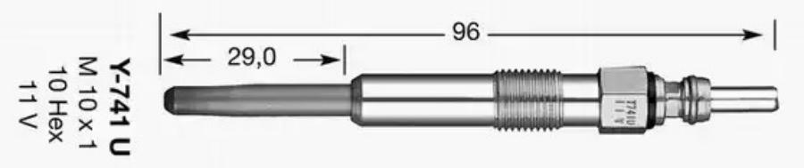 

Свеча накала NGK D-Power 6943