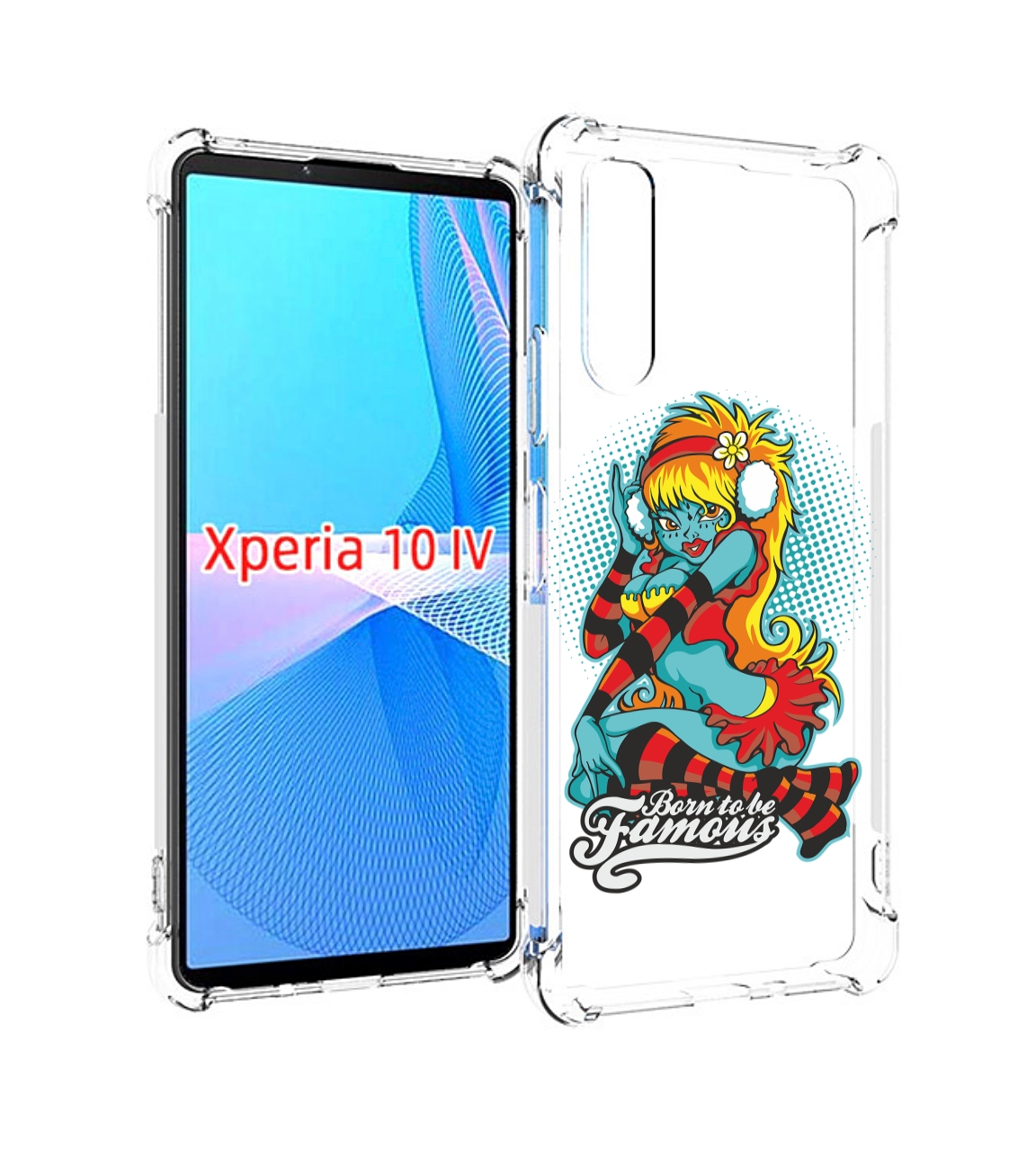 

Чехол MyPads нарисованная девушка в наушниках для Sony Xperia 10 IV (10-4), Прозрачный, Tocco