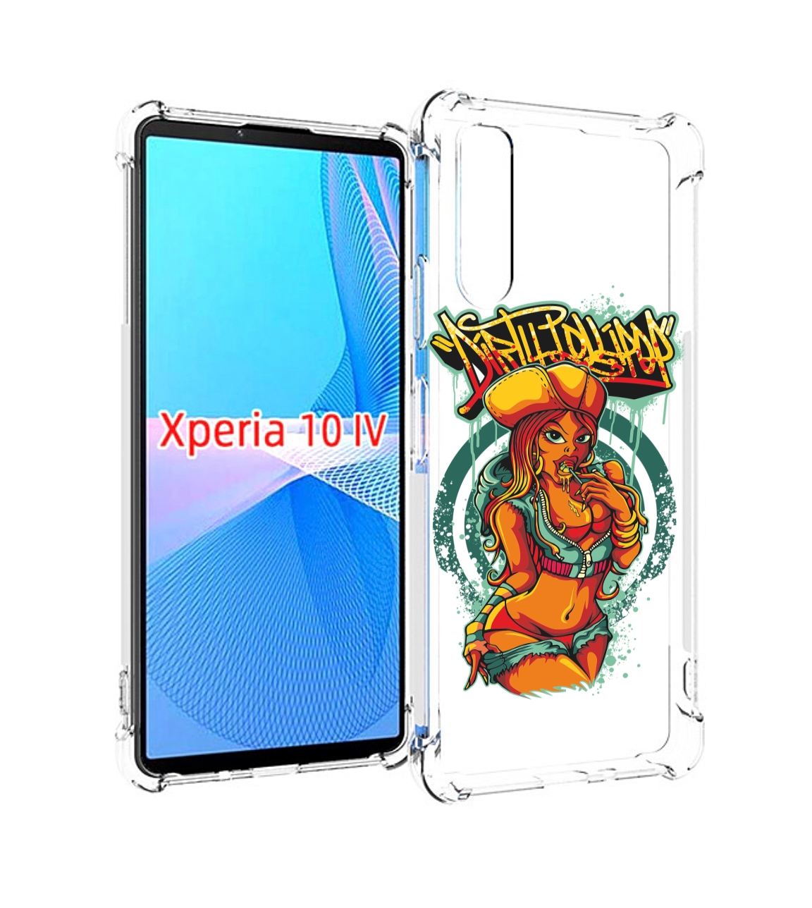 

Чехол MyPads нарисованная девушка комикс для Sony Xperia 10 IV (10-4), Прозрачный, Tocco