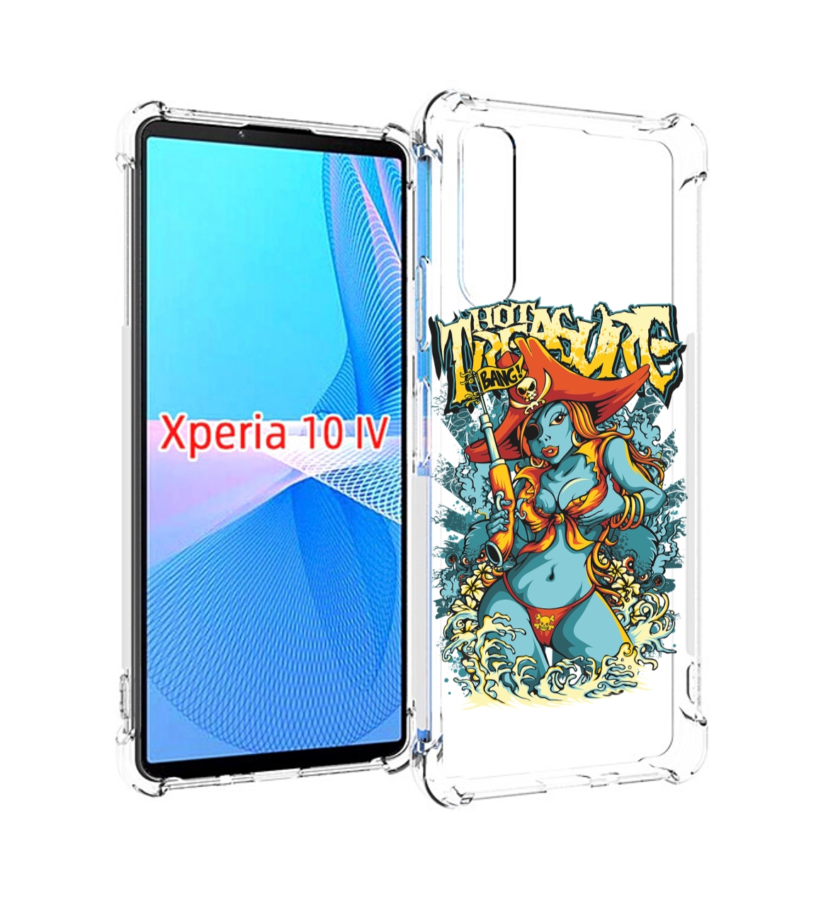 Чехол MyPads нарисованная синяя девушка комикс для Sony Xperia 10 IV (10-4)