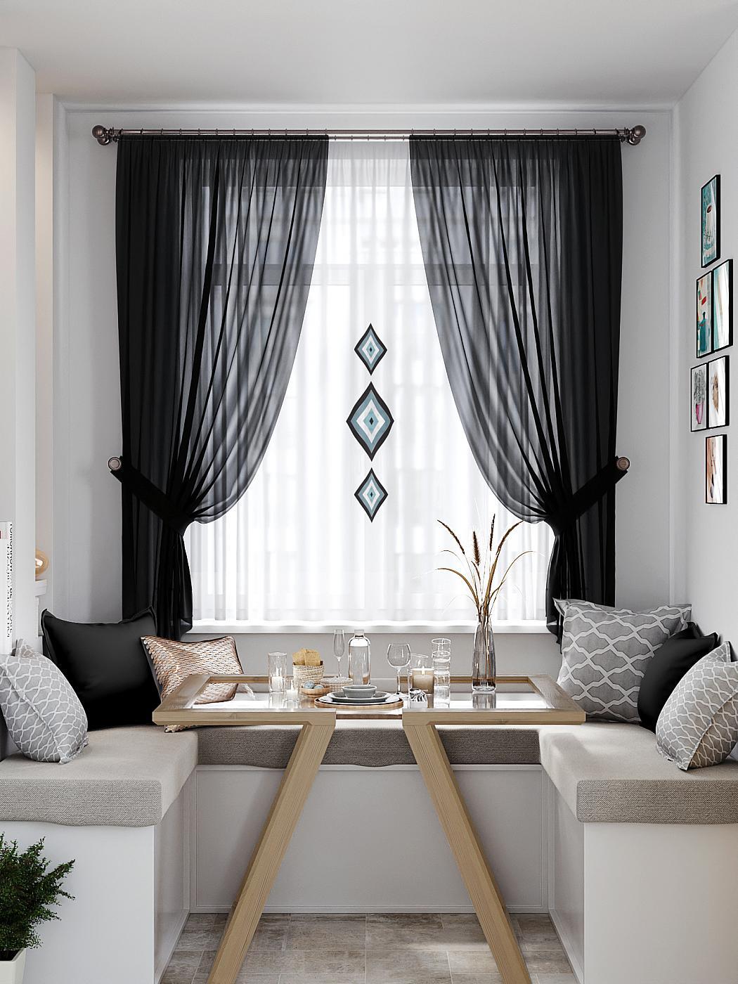 

Комплекты штор AT HOME Рунфрис высота 180 см, ширина 145 см, Белый, 550436