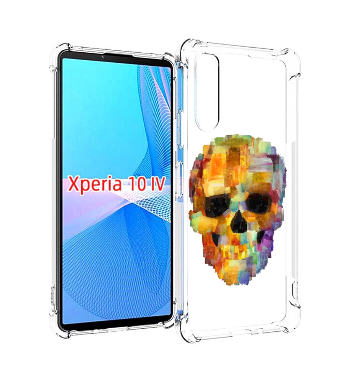 

Чехол MyPads нарисованный череп для Sony Xperia 10 IV (10-4), Прозрачный, Tocco