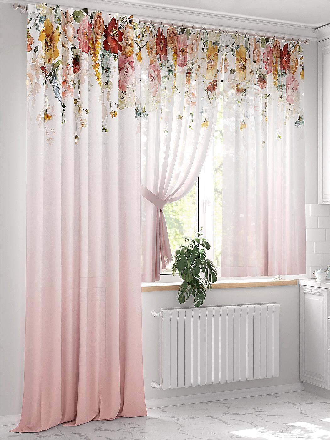 

Комплекты штор AT HOME Рионмер высота 280 см, ширина 150 см, Белый, 551008