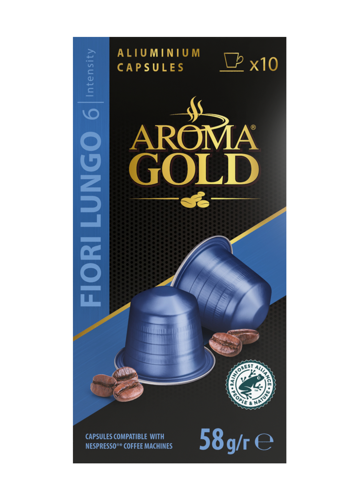 Кофе в капсулах Nespresso Aroma Gold Fiori Lungo Intensity 6 pods, 10 шт.